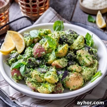 Lemony Basil Pesto Potato Salad (Easy Summer Side)
