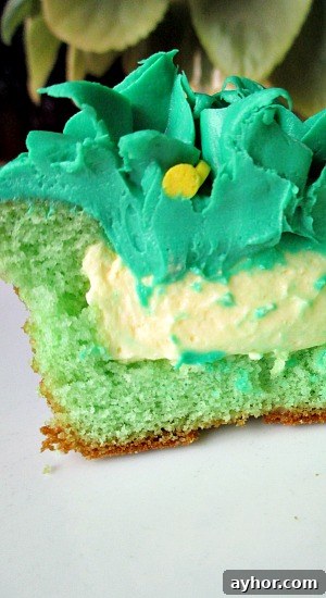 St. Patrick's Day Puddin' Filled Cupcakes