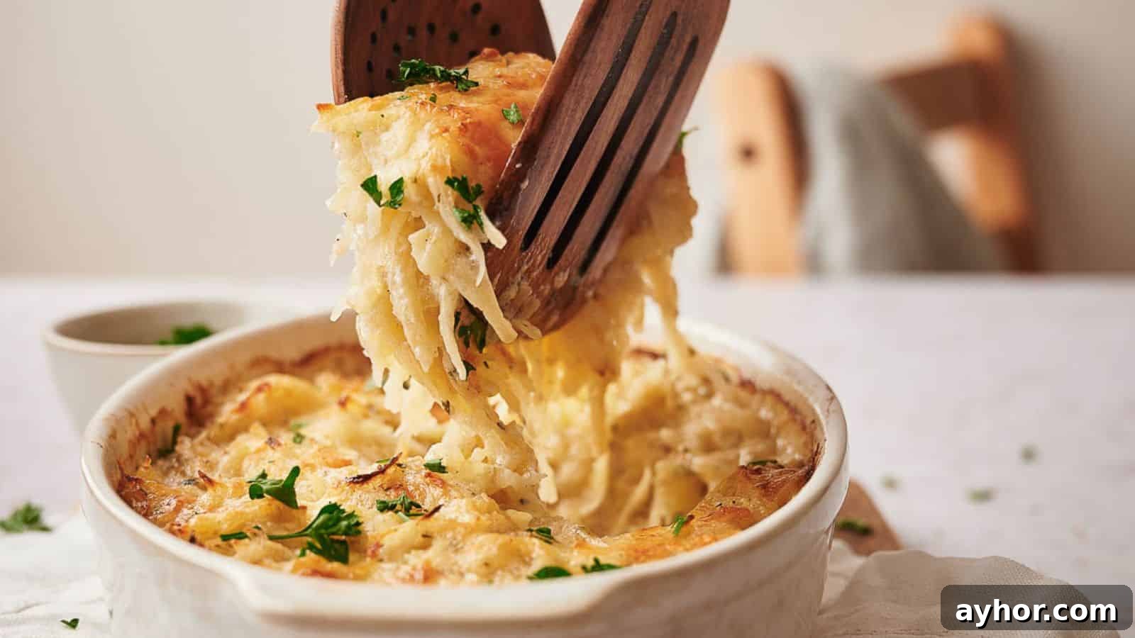 29 Breakfast Recipes to Make Your Mornings Feel Romantic 10 Hashbrown casserole being served.
