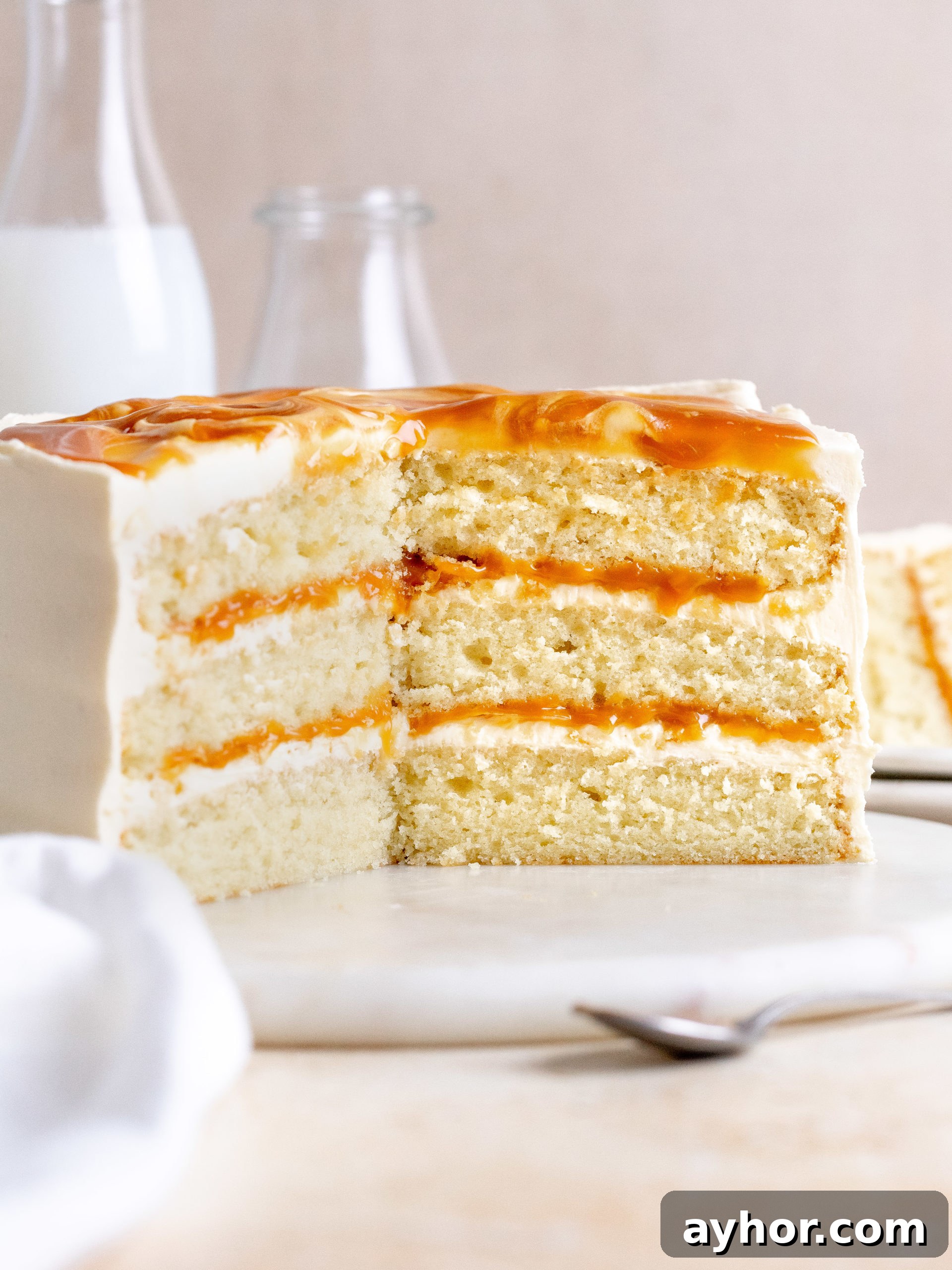 Decadent Salted Caramel Layer Cake Recipe 7 Finished cake
