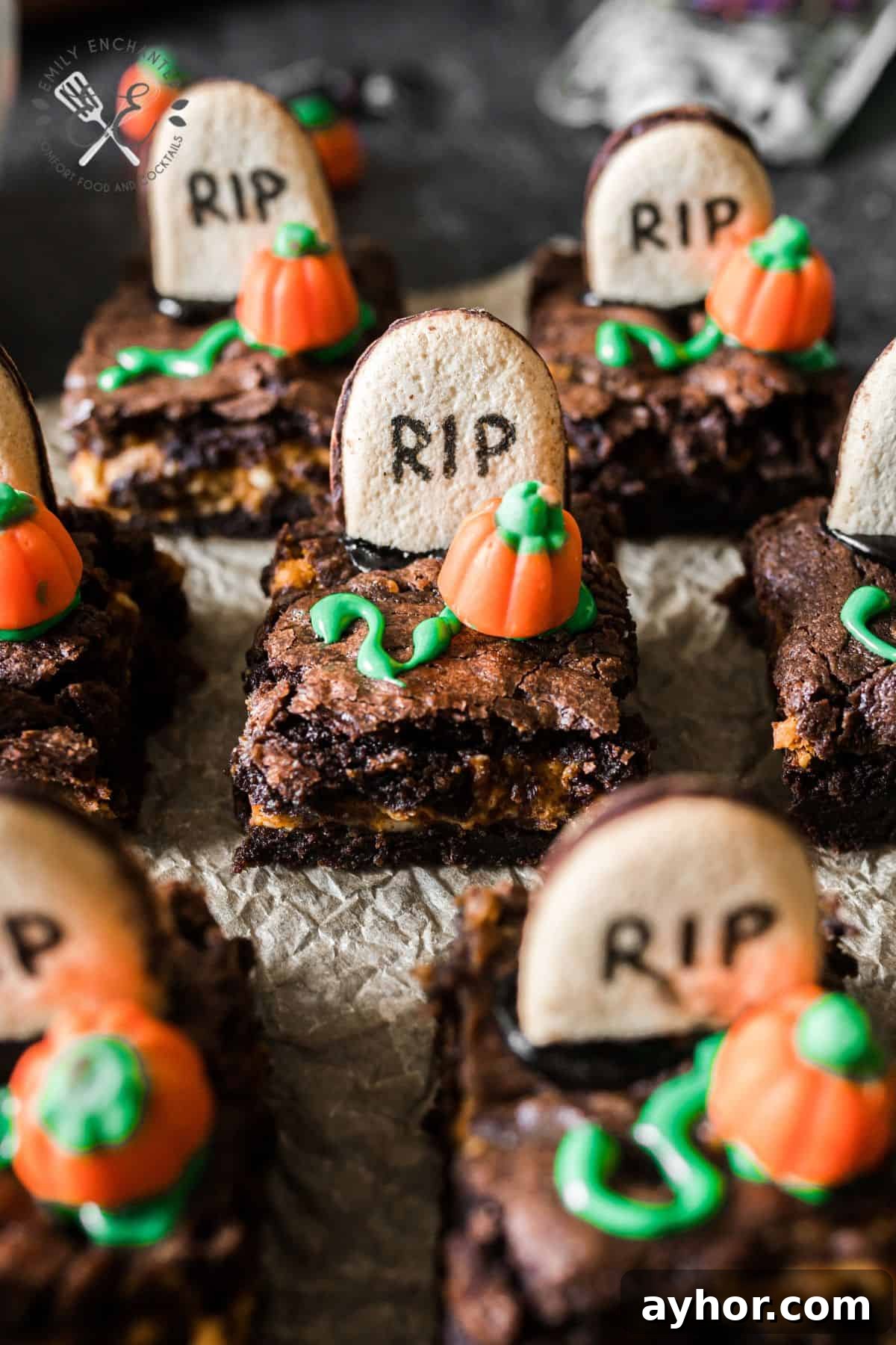 Graveyard Halloween Brownies