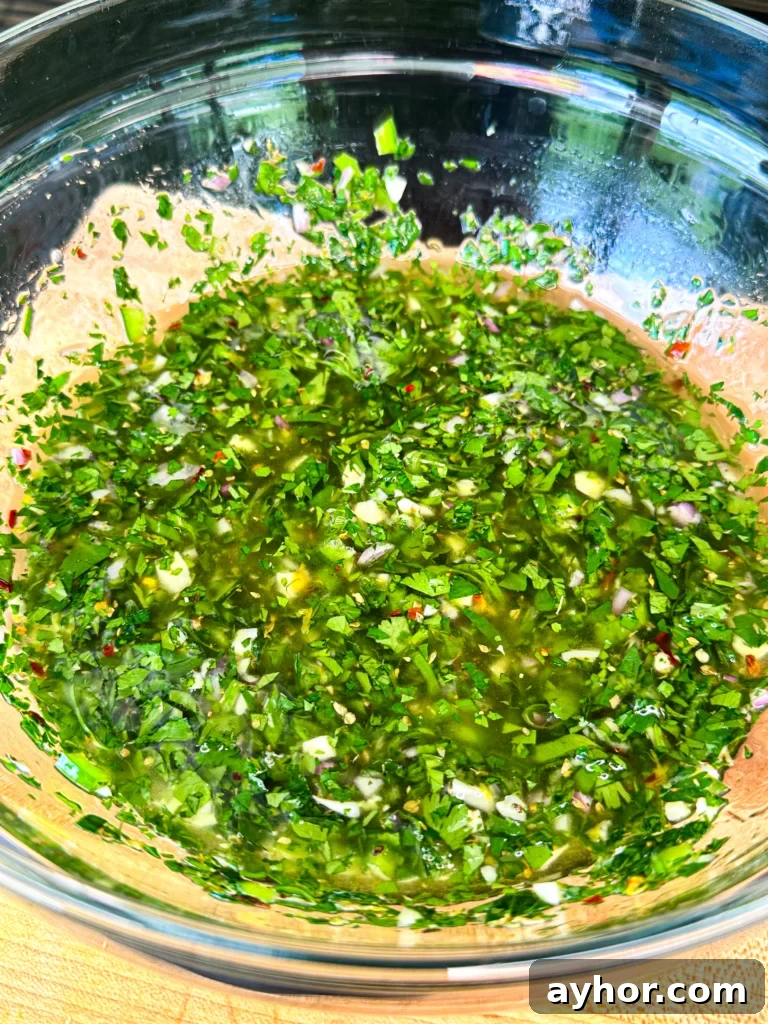 chimichurri in a bowl