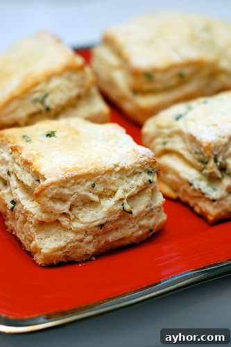 Flaky Garlic and Parsley Buttermilk Biscuits 2 Garlic & Parsley Buttermilk Biscuits