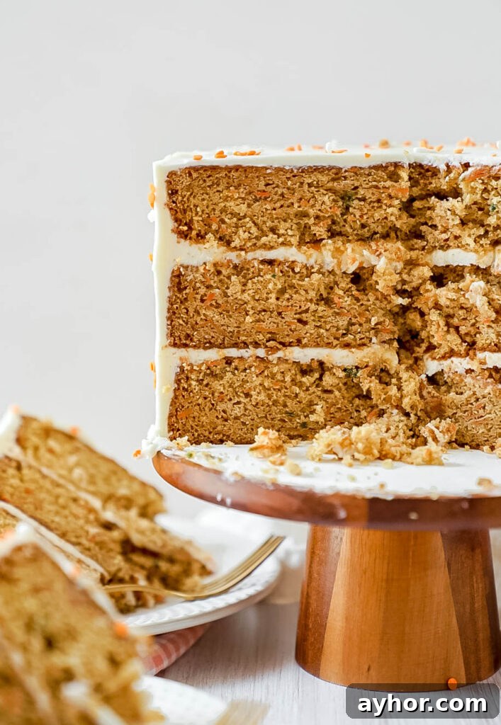 Decorated carrot cake