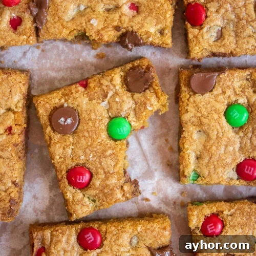 Brown Butter M&M Cookie Bars Recipe for Chewy, Gooey Squares 5 img 1702 4