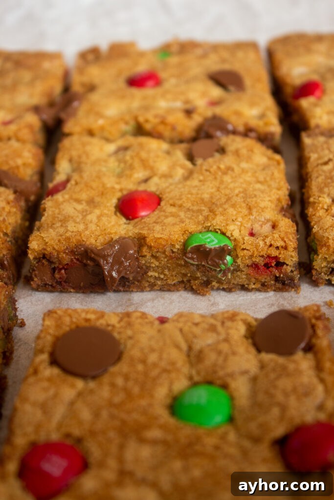 Brown Butter M&M Cookie Bars Recipe for Chewy, Gooey Squares 6 img 1702 5