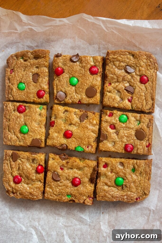 Brown Butter M&M Cookie Bars Recipe for Chewy, Gooey Squares 7 img 1702 6