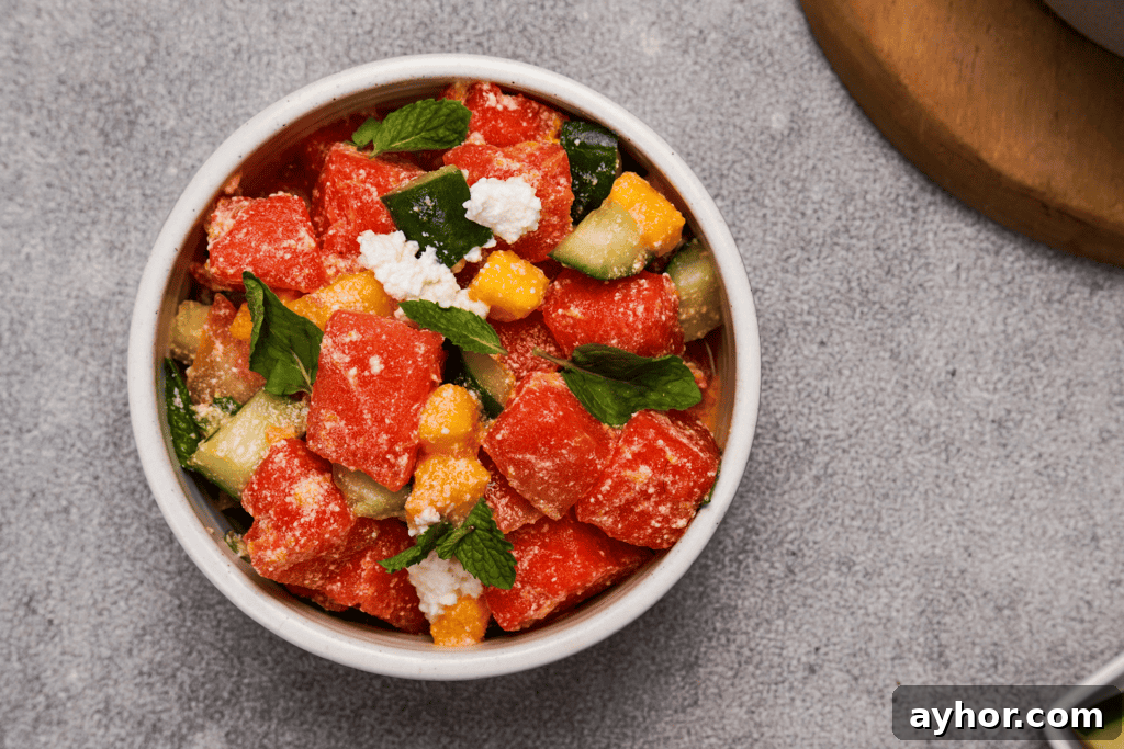 Refreshing Watermelon and Feta Salad with Mint and Lime 12 watermelon salad