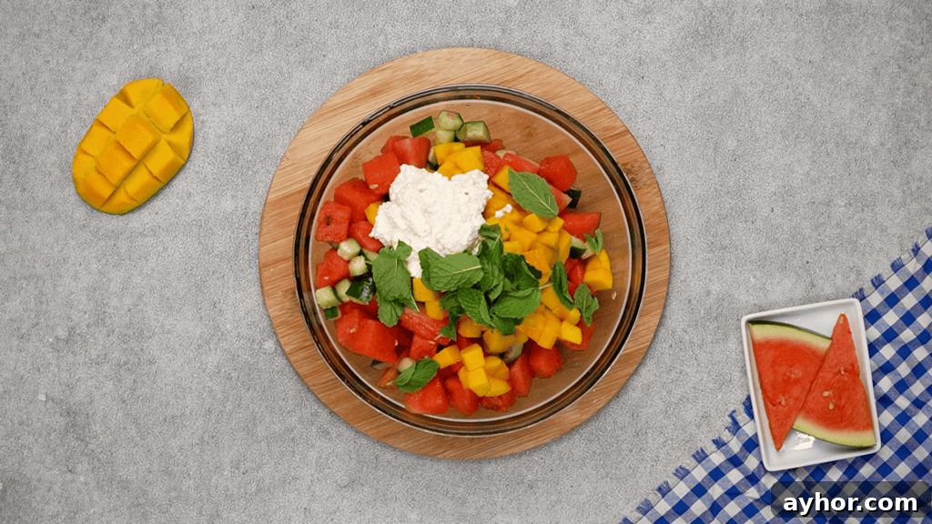 Refreshing Watermelon and Feta Salad with Mint and Lime 8 watermelon salad ingredients