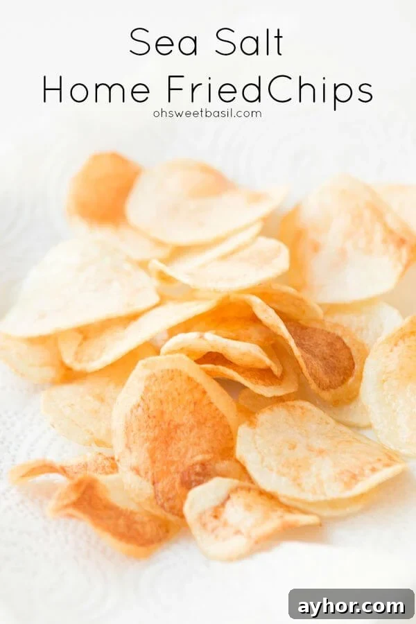 Home fried chips with sea salt. Kind of the most addicting thing ever ohsweetbasil.com Home fried chips with sea salt. Kind of the most addicting thing ever ohsweetbasil.com