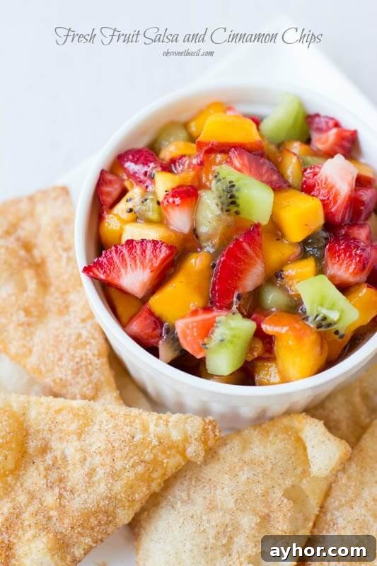 Crunchy Sea Salt Potato Chips — Lightly Salted Snack Pack 3 Quick, #Easy #Fruit #Salsa #Recipe with our fave cinnamon sugar @tortillaland chips ohsweetbasil.com_-5