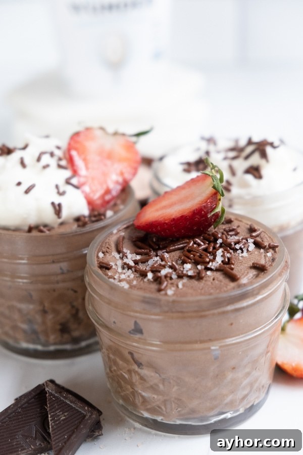 Salted Dark Chocolate Quark Mousse