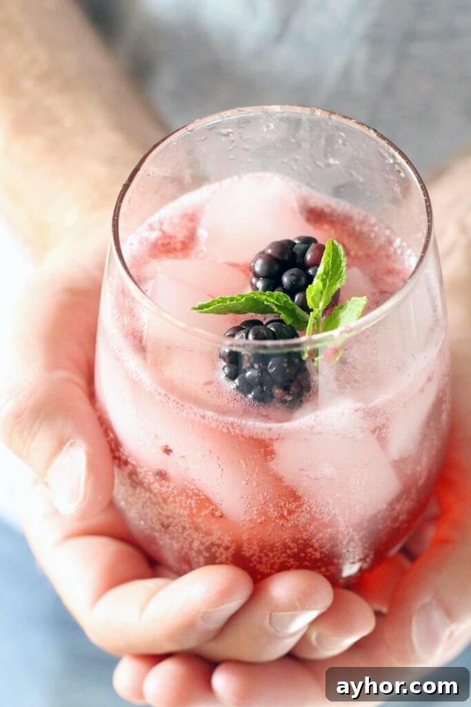 Honey Blackberry Mint Mocktail Honey Blackberry Mint Mocktail