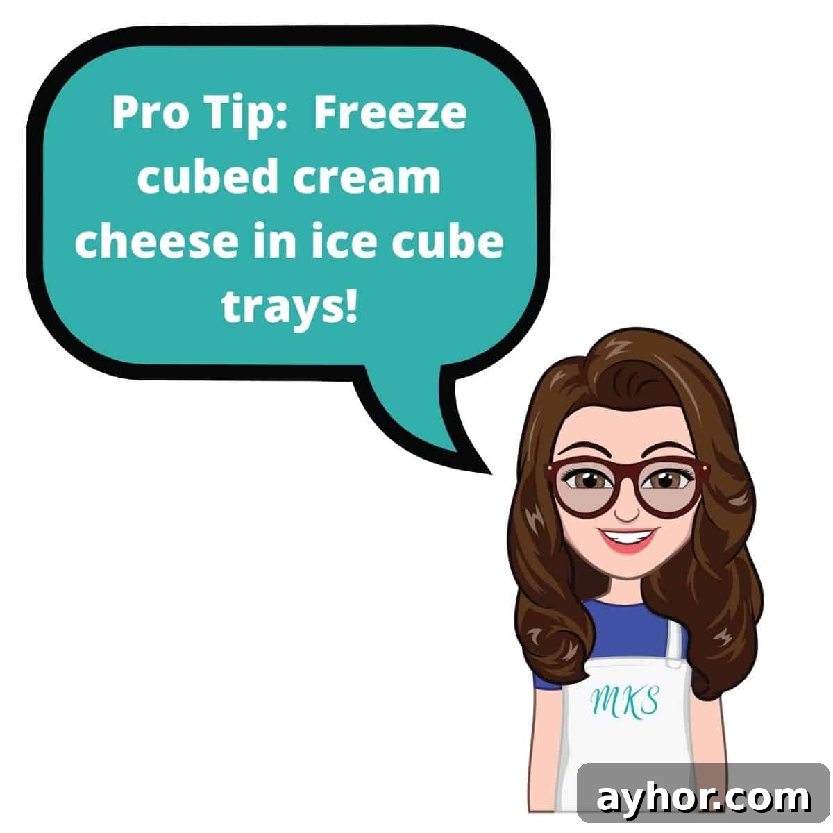 Cream Cheese Substitutes: 30+ Swaps for Any Recipe 13 Cartoon callout freezing cream cheese tip