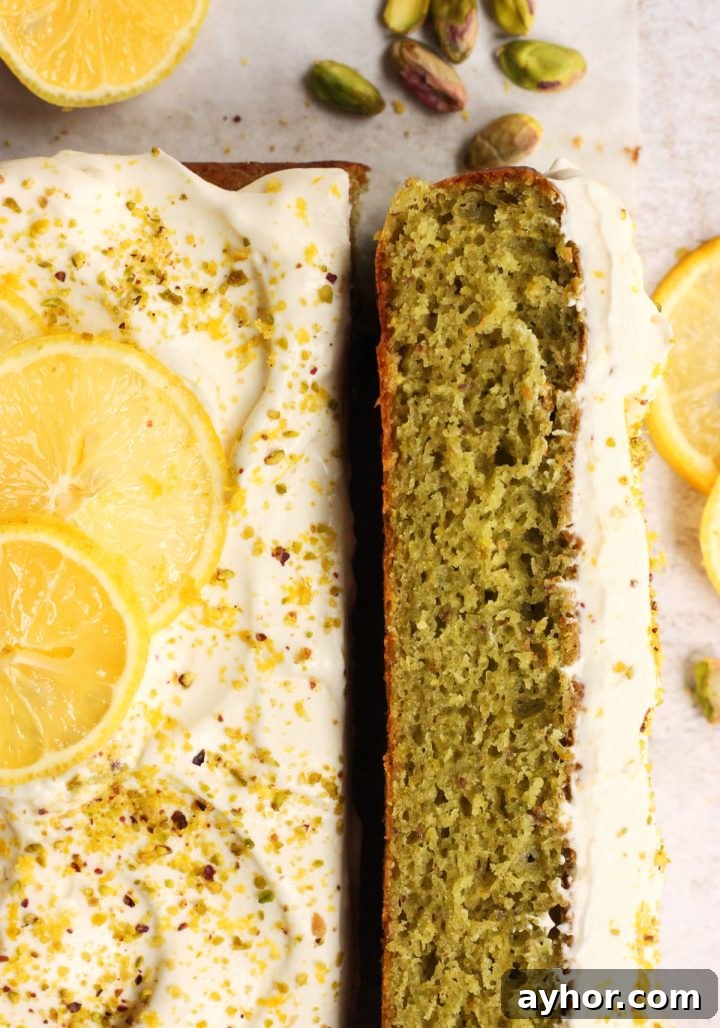 Zesty Lemon Pistachio Cake Recipe with Toasted Nuts 7 lemon pistachio cake