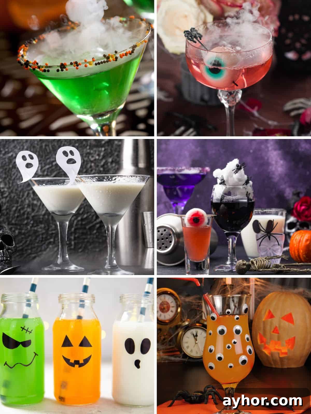 20+ Spooky Halloween Cocktail Recipes for Adults 24 Spooky cocktails with Halloween decor.