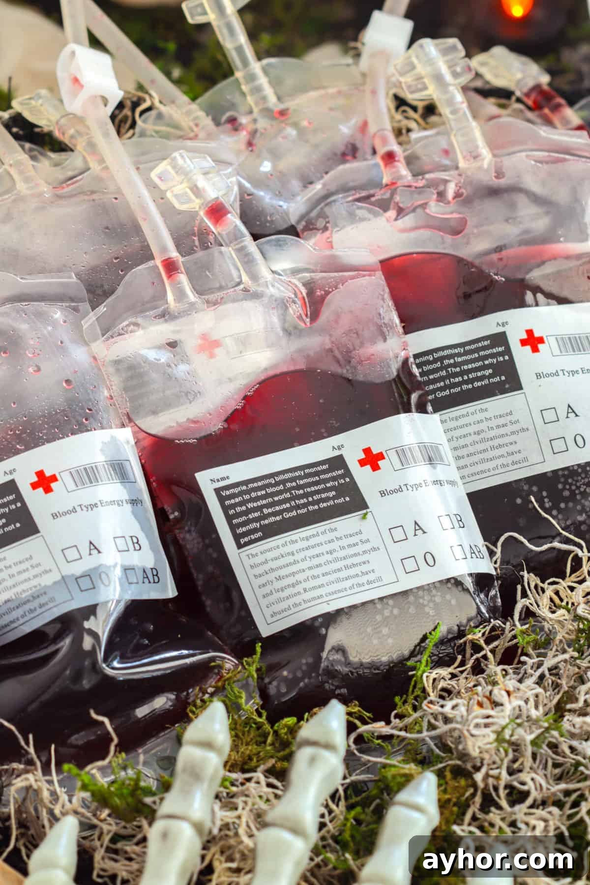 20+ Spooky Halloween Cocktail Recipes for Adults 4 Blood bag cocktail for Halloween.
