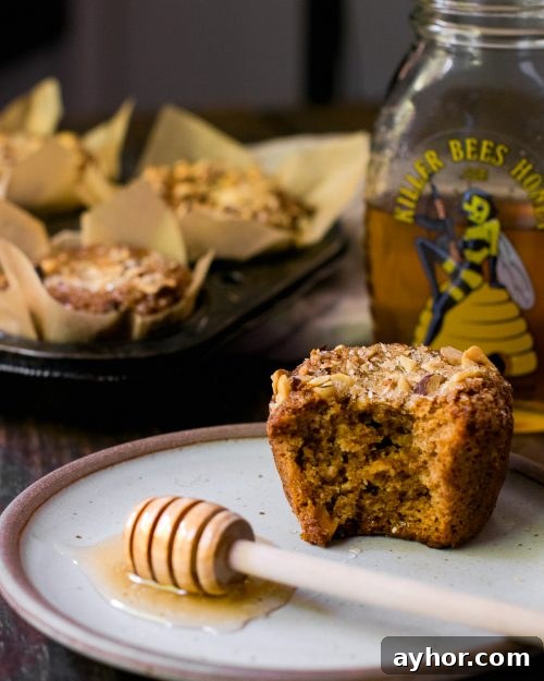 gluten free hazelnut honey muffins