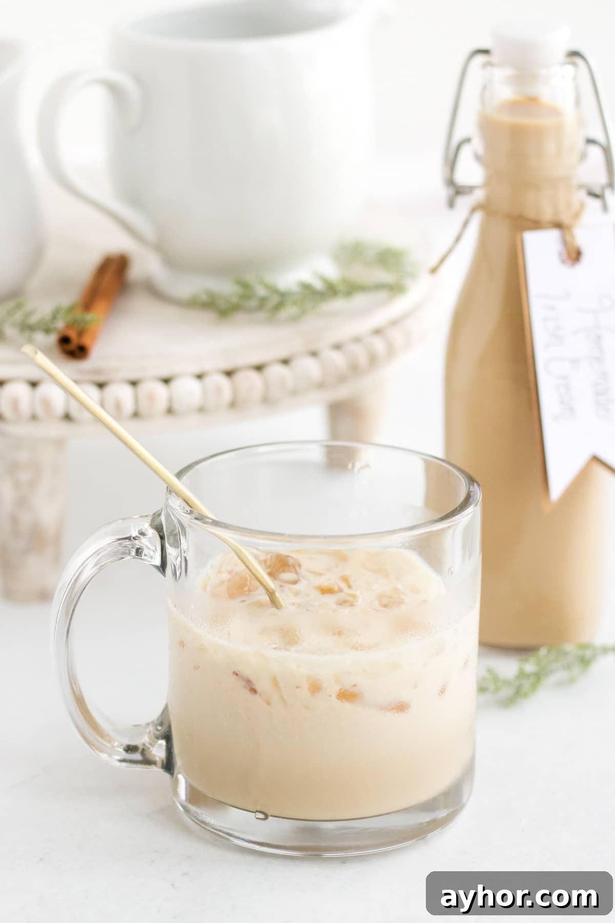 How to Make Classic Homemade Baileys Irish Cream at Home 2 homemade bailey's irish cream in small glass