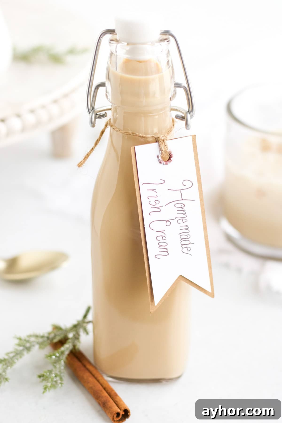 How to Make Classic Homemade Baileys Irish Cream at Home 3 homemade bailey's irish cream in glass bottle