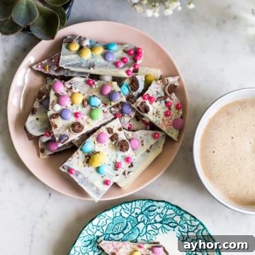 Easter Chocolate Bark Recipe: Spring Candy with Colorful Eggs 11 Easter Bark