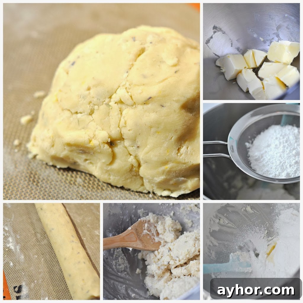 Easy Lemon Lavender Shortbread Cookies