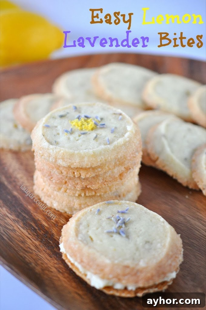 Easy Lemon Lavender Shortbread Cookies