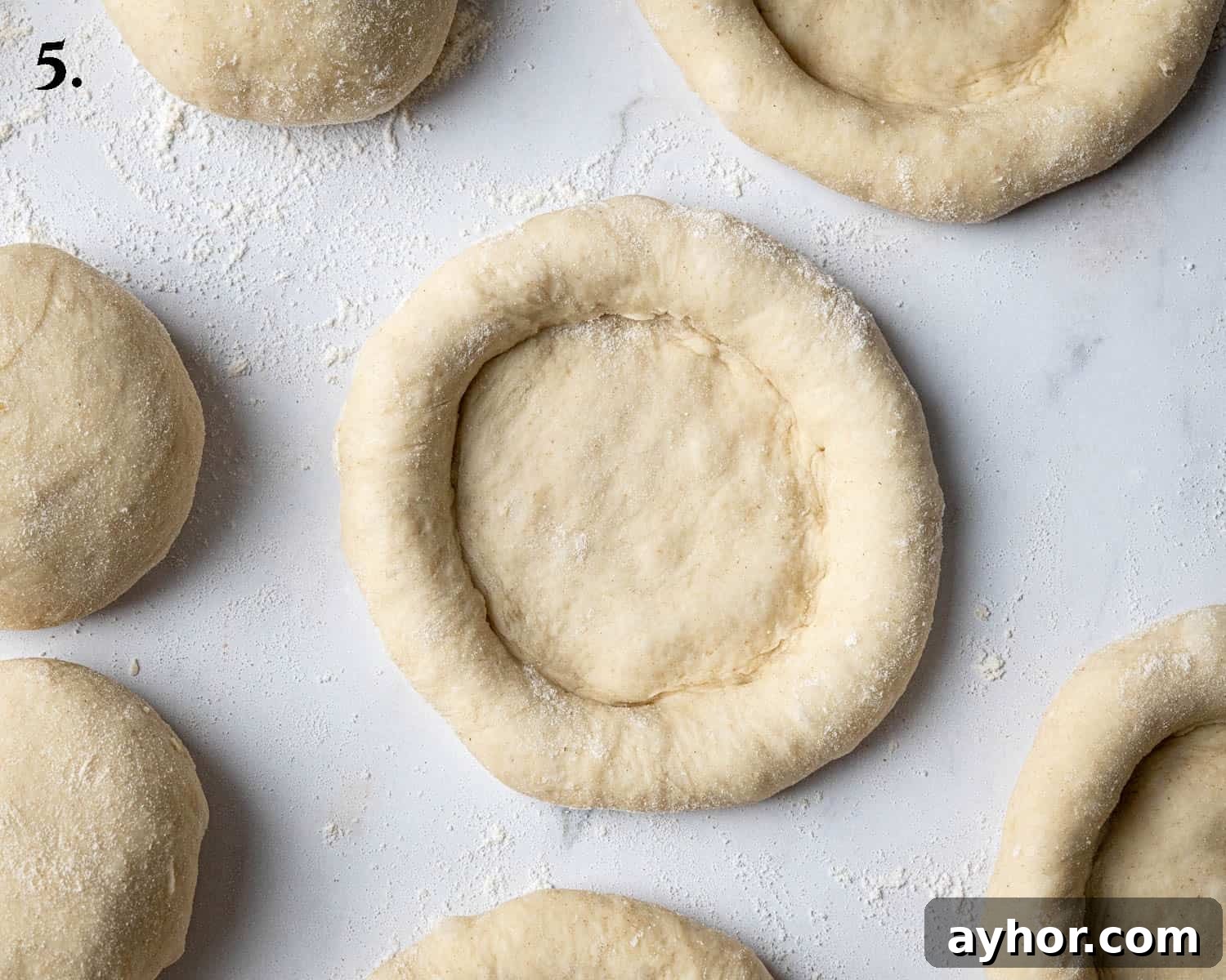 Vegan Rhubarb Frangipane Buns Recipe: Flaky Pastries with Almond Filling 9 Step 5, the shaped buns.