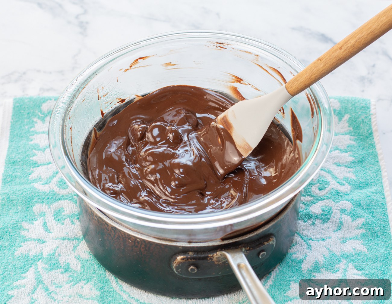 Melt chocolate in a bain-marie