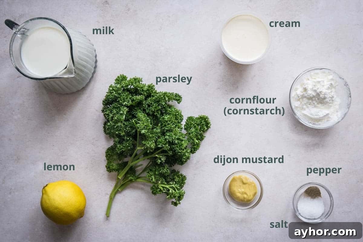 parsley sauce ingredients