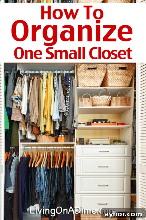 Small Closet Organization: Smart Ideas to Maximize Space 2 If you need to know how to organize a small closet, these tips for organizing clothes and linens when you only have a small amount of closet space will help!