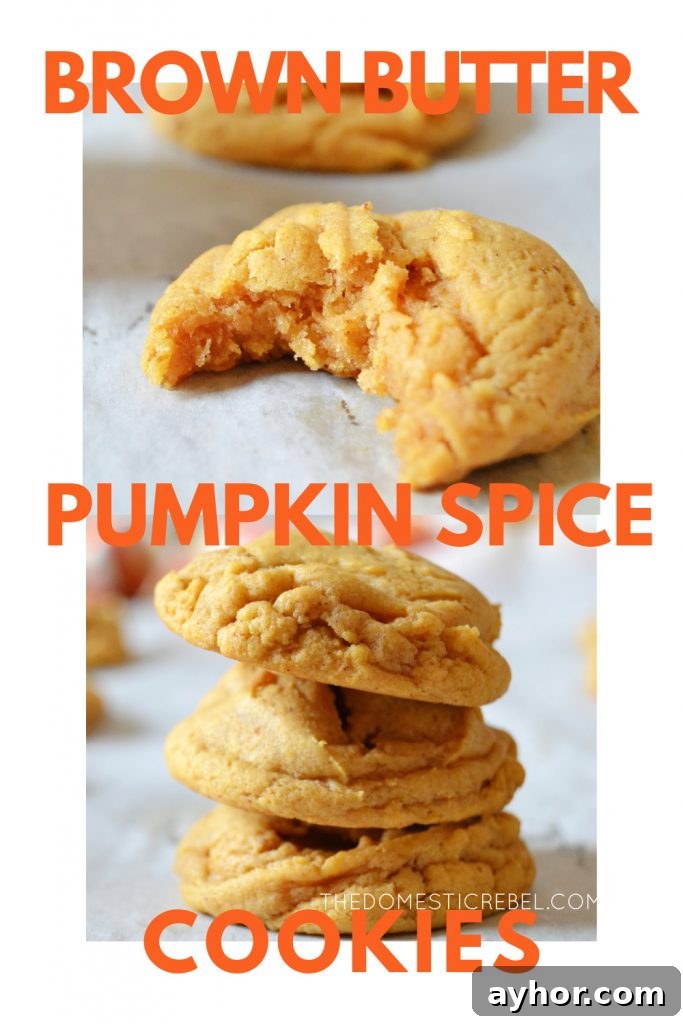 Brown Butter Pumpkin Spice Cookies Recipe for Fall Gatherings 7 brown butter pumpkin spice cookies photo collage