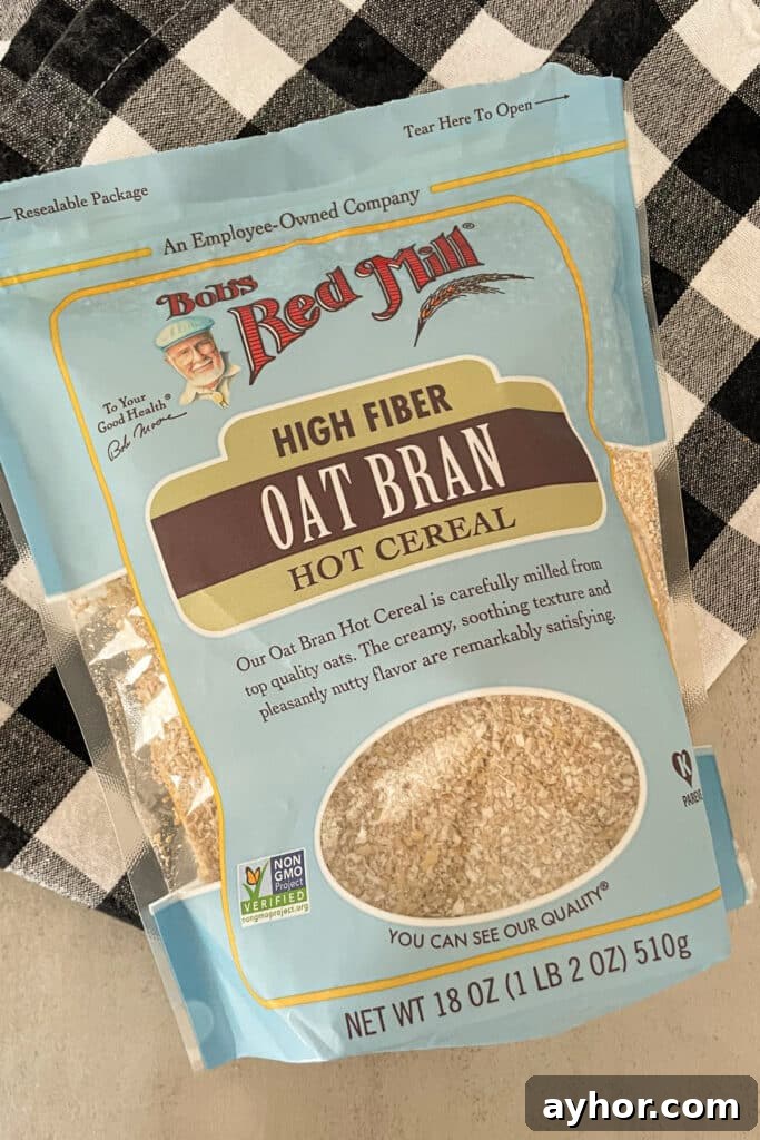 Moist Oat Bran Muffins Recipe for Fiber-Rich Breakfast 3 Oat bran flakes that you can buy at the store