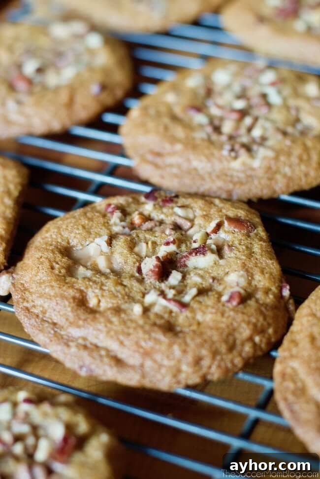 Gluten free pecan toffee cookies