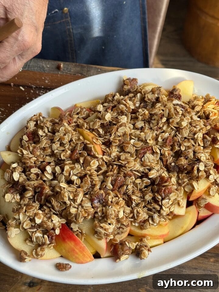Gluten-Free Apple Crumble Recipe: Crispy Topping, Tender Apples 7 a photo of apple crumble before baking