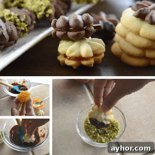 steps for making Egyptian butter cookies