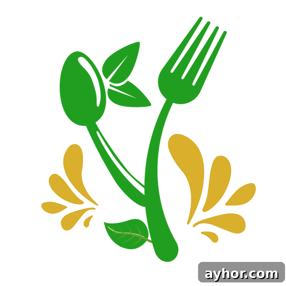 Mushroom, Rice & Turkey Soup from Leftover Roast 5 graphic of fork and spoon connected in a plant.