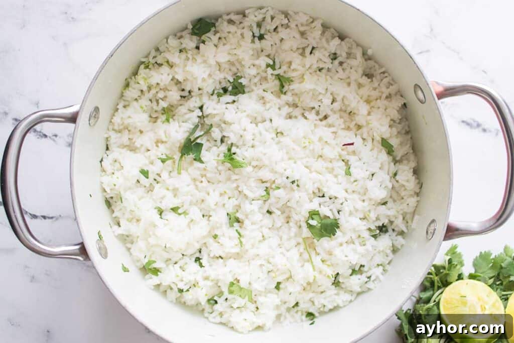 27 Perfect Side Dishes to Serve with Chicken Piccata 5 cilantro lime rice in pot