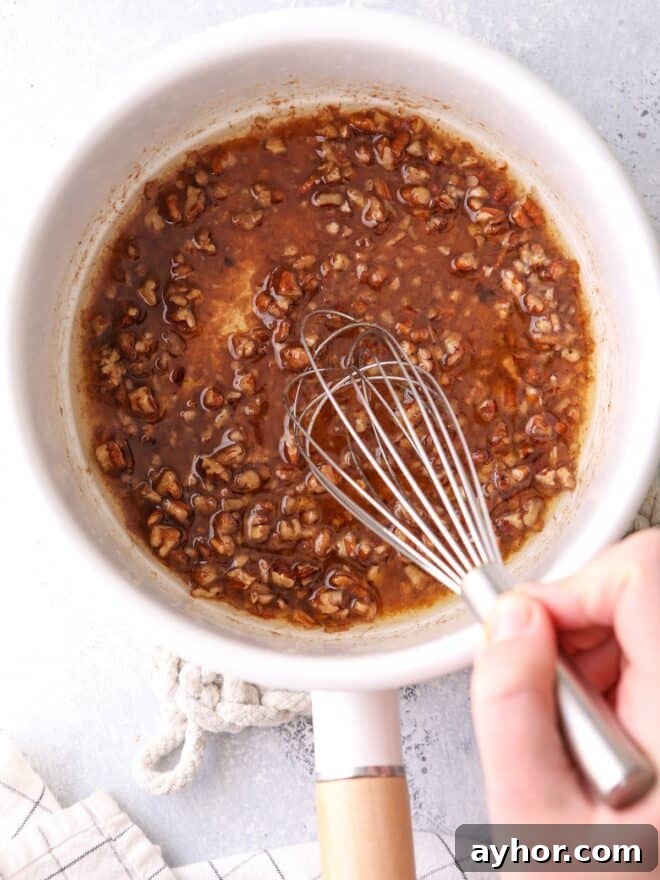 Maple pecans sauce for topping sweet potatoes