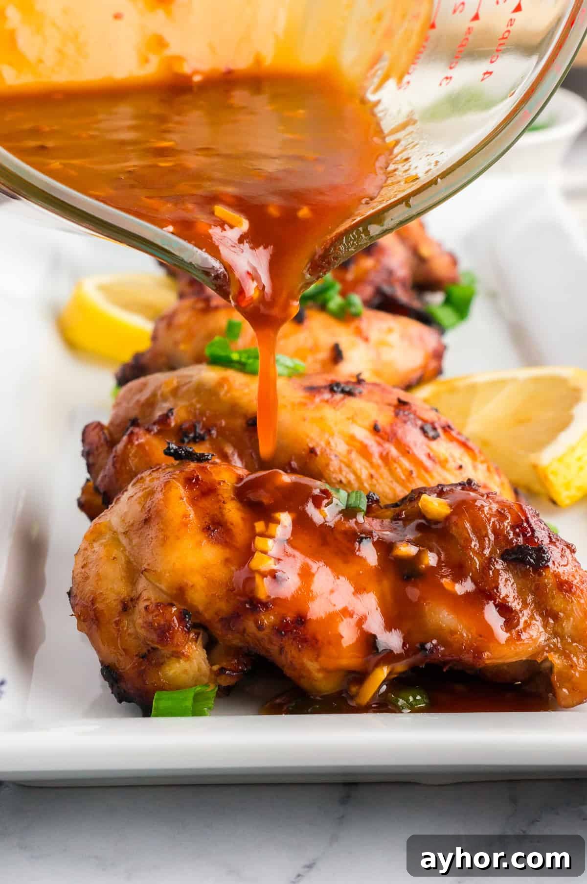 Sticky Air Fryer Chicken Thighs (Oven Method Included) 9 img 30149 8