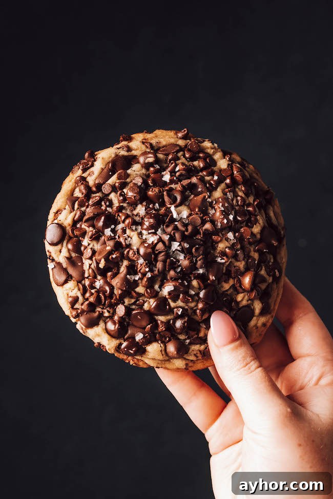 gideons copycat cookie held up against black backdrop