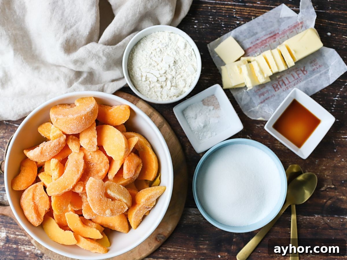 Slow-Cooker Peach Cobbler Recipe: Juicy Homemade Dessert 3 Ingredients to make slow cooker peach cobbler.