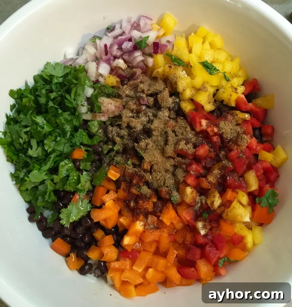 Zesty Black Bean and Rice Salad with Lime-Cilantro Dressing 4 Black Beans and Rice Salad