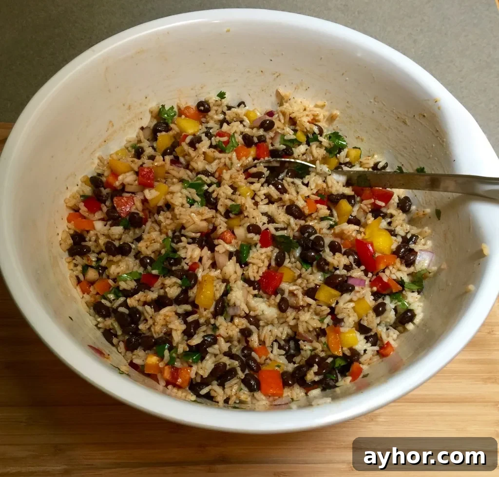 Zesty Black Bean and Rice Salad with Lime-Cilantro Dressing 5 Black Beans and Rice Salad