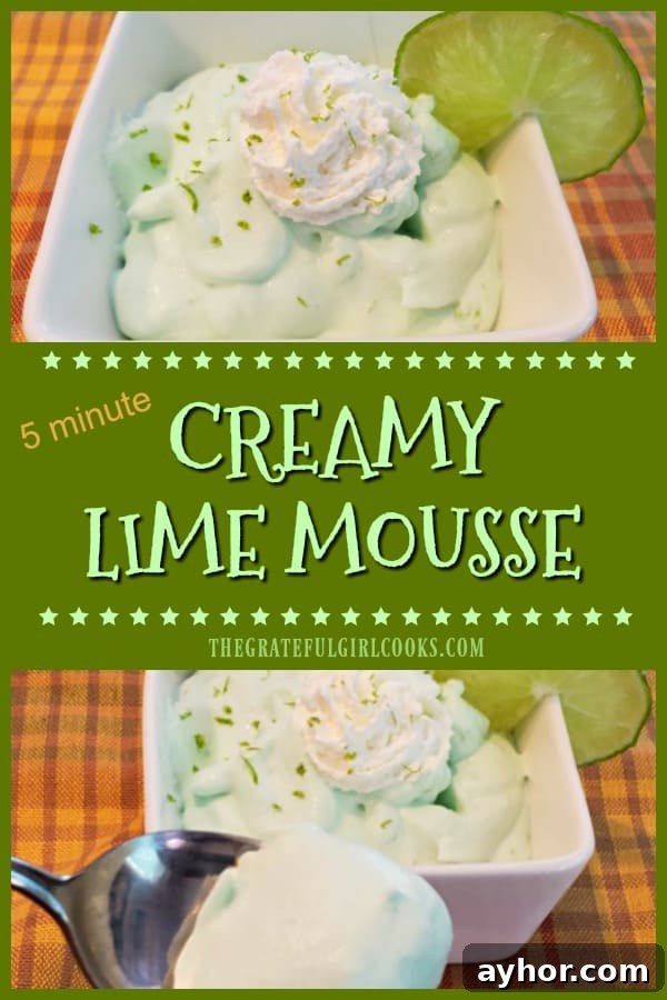 Creamy Lime Mousse Creamy lime mousse for pinning