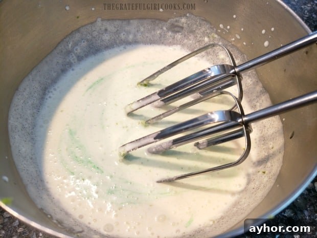 Food coloring optional A drop of green food coloring added to mousse