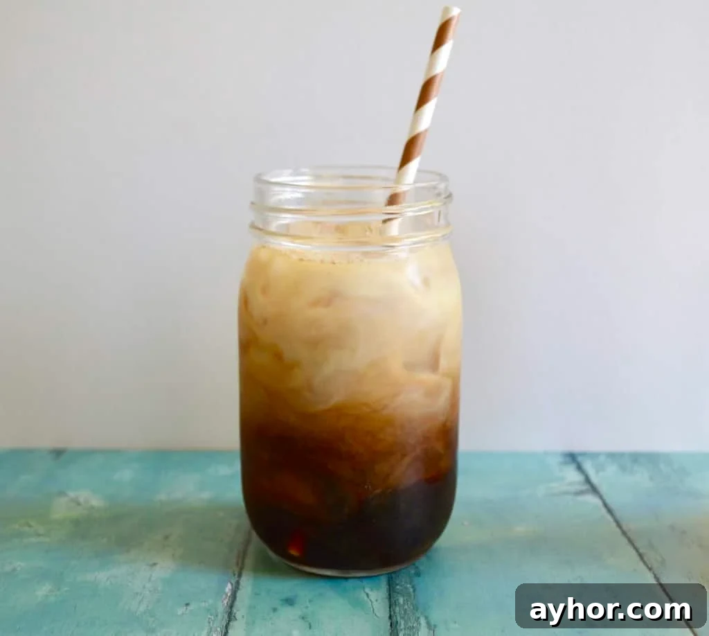 Iced Latte with Homemade Cinnamon Syrup