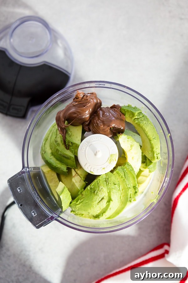 Silky Avocado Chocolate Mousse Recipe 3 Smooth chocolate mousse made with avocado in a small bowl