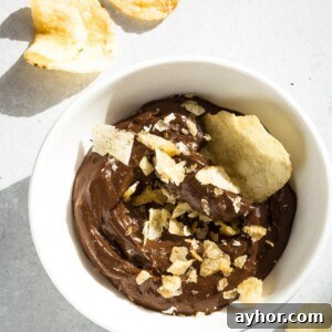 Avocado chocolate mousse in a small serving cup