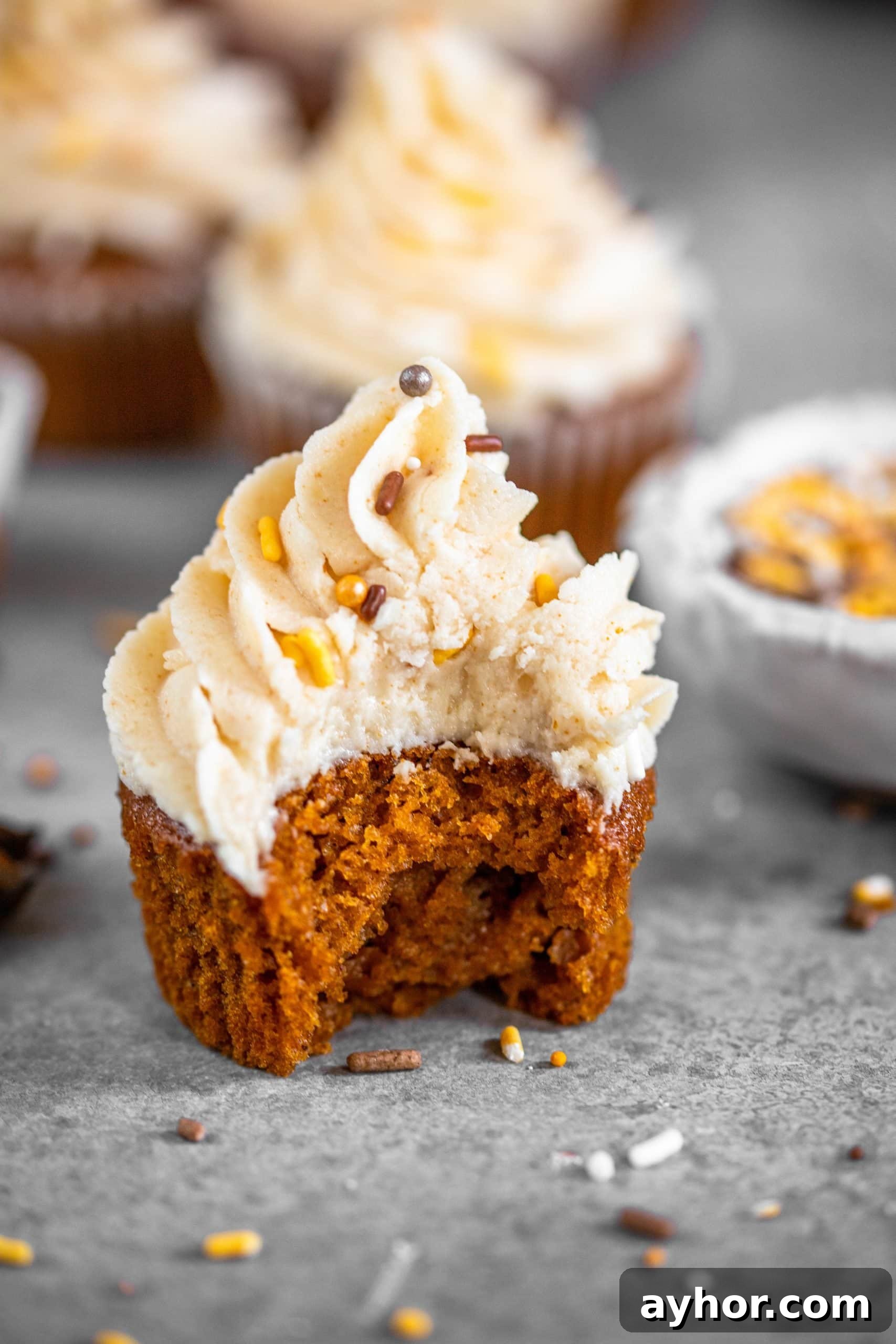 Pumpkin Spice Cupcakes with Maple Brown-Butter Frosting 5 Pumpkin Spice Cupcakes